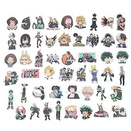 50 stk My Hero Academia Japan Anime Klistremerker For DIY Skateboard Gitar Laptop