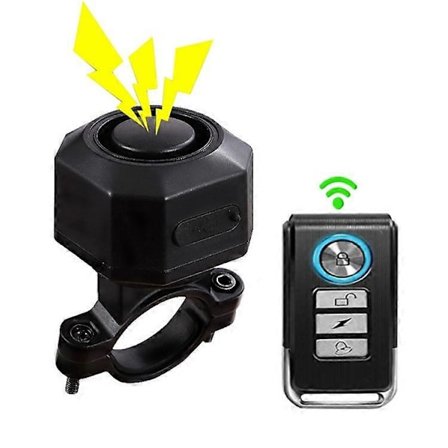 Trådløs cykelalarm USB-opladning cykel scooter fjernbetjening tyverisikring detektor høj lydalarm