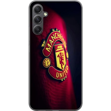 Yhteensopiva Puhelinkuori Samsung Samsung Galaxy A24 4G Manchester United jalkapallojoukkue Englanti Premier League hyökkäävä jalkapallo vahva pro