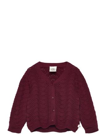 Knit Needle Out Cardigan Baby Strikkegenser Cardigan Burgunder Müsli By Green Cotton*Betinget Tilbud