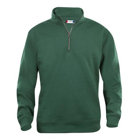 Clique Unisex Vuxen Basic Sweatshirt Med Halv Dragkedja Xxl Flaskgrön
