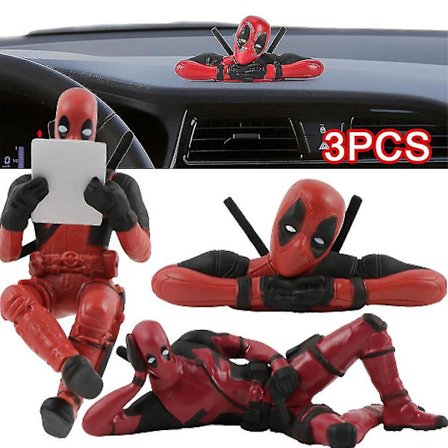 3 st Deadpool figurer leksaker, samlarmodell docka bordsdekoration hylla prydnader present till fans