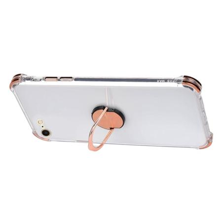 Ainutlaatuinen silikonikuori sormustelineellä - iPhone 6/6S Roséguld
