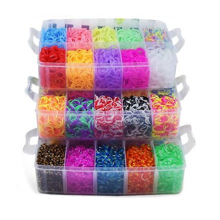 Loom Bands kit 15.000 st band - Gör egna armband & figurer
