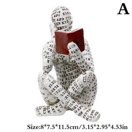 Nordic Modern Reading Woman Staty Resin Desktop Skulpturer - high quality