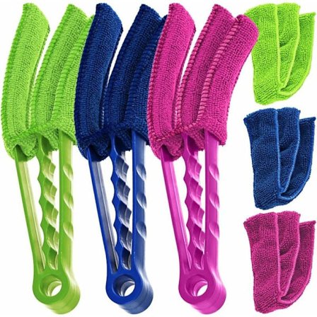 3 pölyharjan sarja kaihtimille, ilmastointilaitteille - 3 mikrokuitukannella