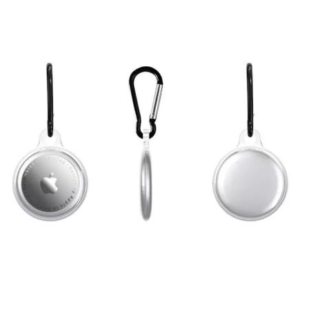 2-pack Airtag-skall - TPU Clear - med nøkkelring - Beskyttelsesveske Transparent