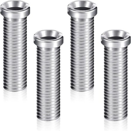 4-delt vaskekurv skruesæt - 45 mm - Stopskrue i rustfrit stål