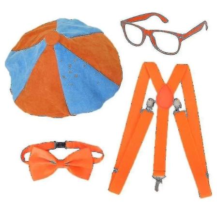 Kostym Cosplay Tillbehör Perfekt För Klä Upp Och Lek - Inkluderar Den Ikoniska Orange Flugan, Upphängningsband, Hatt Och Glasögon tao [DmS]