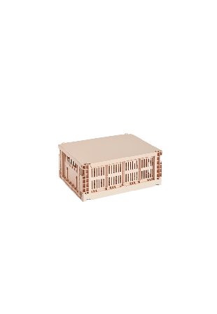 HAY Colour Crate Lock Medium, Off-white Förvaring Unisex Beige MEDIUM