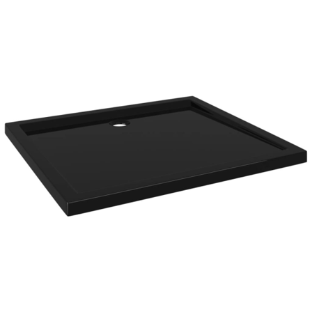 Vidaxl Duschkar Rektangulärt Abs Svart 80x90 Cm Svart
