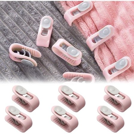 Täcke Clips, Täcke Fästen, Täcke Quilt Clips, Täcke Hållare, Plastark Clip, Lakan Clip 6 st