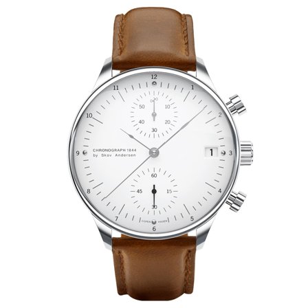 1844 Chronograph | Surgical Steel & White for Men - Wrist watches