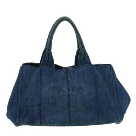 Prada Vintage Pre-owned Canvas prada-Tass , Blauw , Dames , Maat: ONE Size Vintage Tassen