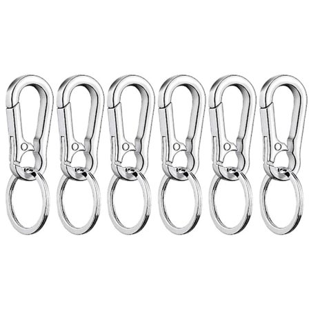 6 stk Slitesterk Bærbar Lett Praktisk Klatreknapp Karabinkrok Nøkkelring For Menn Voksne
