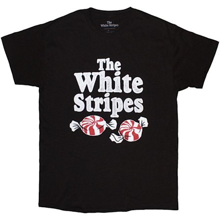 The White Stripes Unisex Vuxen Peppermint T-Shirt M Svart