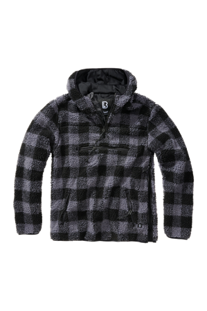 Giacca Brandit Teddyfleece Worker Nero/Grigio M