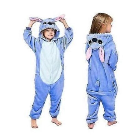 Disney Lilo Stitch Heldragt Pyjamas Børn Plys Kigurumi Onesies Vinter Varmt Tøj Julegave-Perfekt