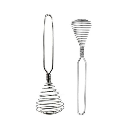 2 kpl Manuaalinen Vispilä Jousisekoitin Käsikäyttöinen Maidonvaahdotin
