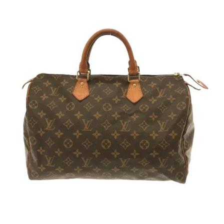 Louis Vuitton Vintage Pre-owned Speedy 35 Monogram Handväska brun, Dam Vintage Väskor, Dam, Storlek: ONE SIZE