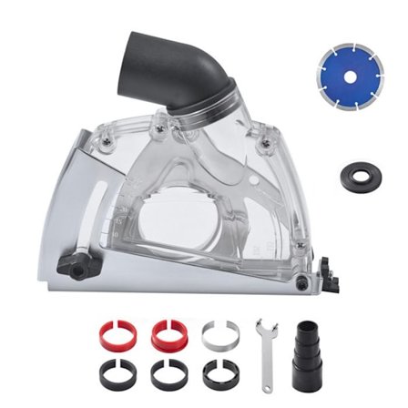 Skyddshuv - DUOKU - 100-125 mm - Anti-damm - Transparent - 1,7 kg