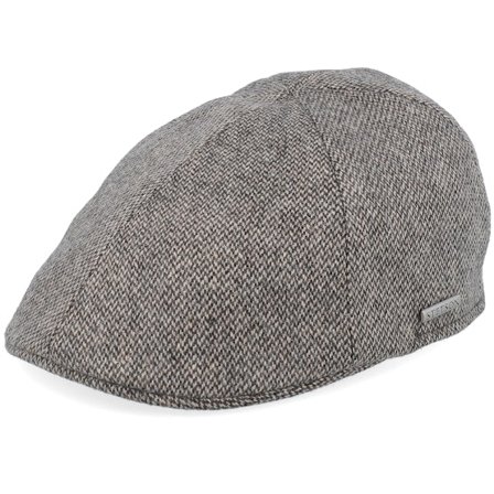 Stetson - Beige flatcap Caps - Texas Wool Sand/Black Flat Cap @ Hatstore