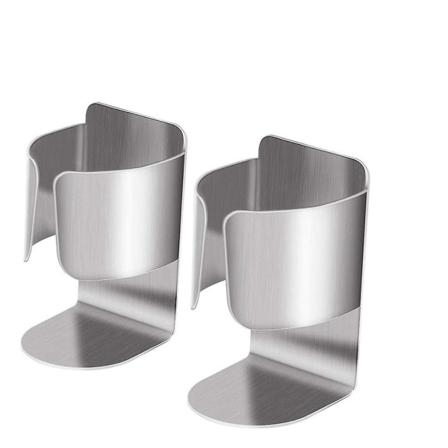 2-pack tandborsthållare i rostfritt stål, ingen borrning, väggmonterad