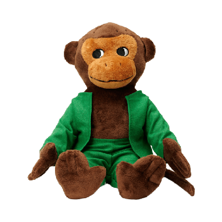 PIPPI Docka Herr Nilsson Mjukisdjur Brun 23CM