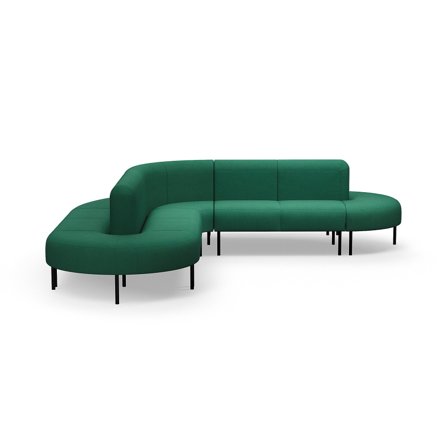 Sofa VARIETY, L-förmig, Stoff Blues CSII, grün-türkis