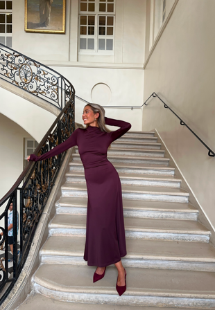 Emelie Olson X Bubbleroom Ruched Long Dress Klær