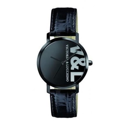 Klocka - V & L - VL037604 - Kvarts - Analog - Vitt Läder