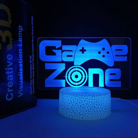 Crack Base Game Zone Nattlampa - Kreativ Rumsdekorationsgåva Crack Touch Färgglatt Set