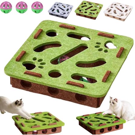 Interaktiv Katteleke Labyrint – Intelligensleke for Katt med Ball & Godbiter