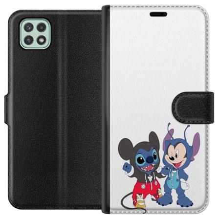 Samsung Galaxy A22 5G Tegnebogsetui Stitch Mickey Mouse