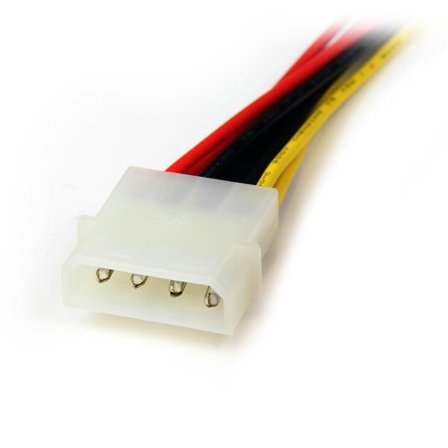 StarTech 12in LP4 to 2x SATA Power Y Cable Adapter - Molex to to Dual SATA Power Adapter Splitter - strømadapter - 4-pin intern strøm til SATA-strøm