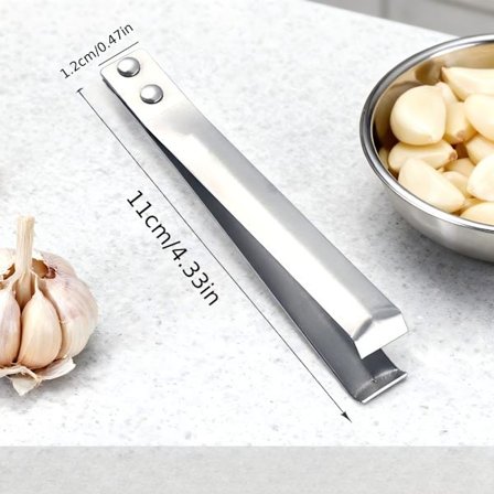 Multifunksjonell hvitløksskreller og hårfjerner i rustfritt stål - Kraftig 304 rustfritt stål kjøkkenredskap med ergonomisk håndtak, lett å rengjøre 