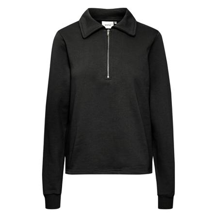 Gestuz NankitaGZ Zipper Collar Sweatshirt Sort, Dame Sweatshirts