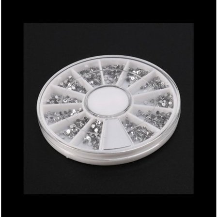 Go Go Gadget - Nagelkonst - Nageldekoration - Karusell - Strass - Strass-stenar - Silverfärgad