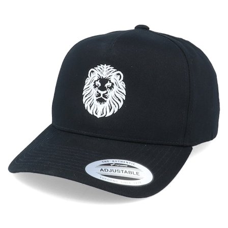 Iconic - Sort adjustable Kasket - Alpha Lion Curved A-Frame Black Adjustable @ Hatstore