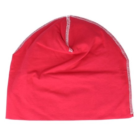 Beechfield - Classic Red/White Hemsedal Cotton Beanie Traditionalbeanie Red Beanie - @ Hatstore