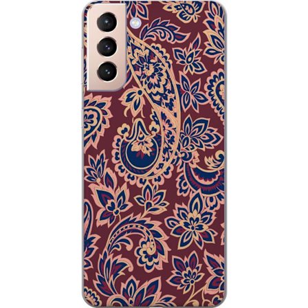 Kompatibelt Mobildeksel til Samsung Samsung Galaxy S21 Paisley boho mønster indisk mønster vintage blomster orientalsk ornament retro tekstil tapet
