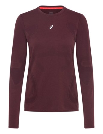 Asics Road Seamless Ls Top - Burgundy - XS