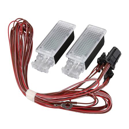 2 stk. LED-fotbrønnlys til bilinteriør med ledningsnett for B8 Golf 7 Mk7 2017 5gg947409