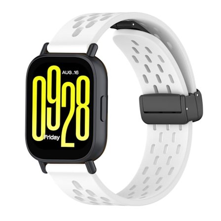 Armband för Xiaomi Redmi Watch 5 Active/watch 5 Lite 22mm Magnetiskt silikonarmband (vit)