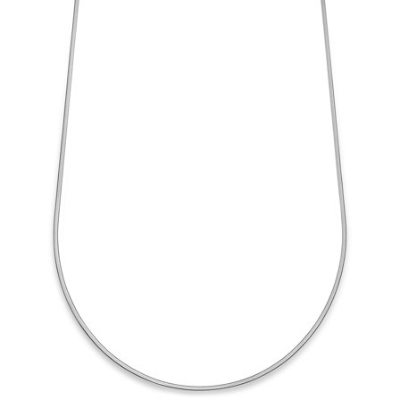 Essentials | 2 mm Silverfärgat Fiskbenshalsband för män - Halskedjor