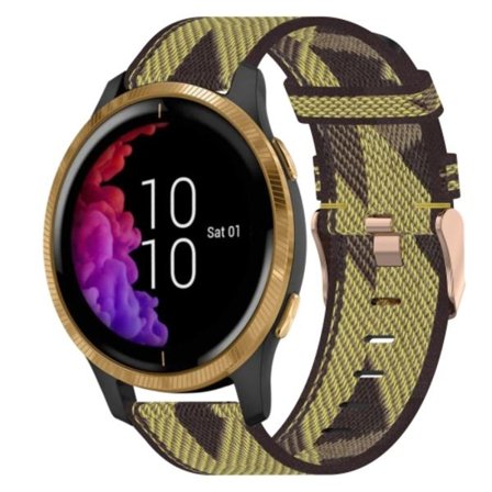 För Garmin Venu 20 mm Nylon Woven Watch Band