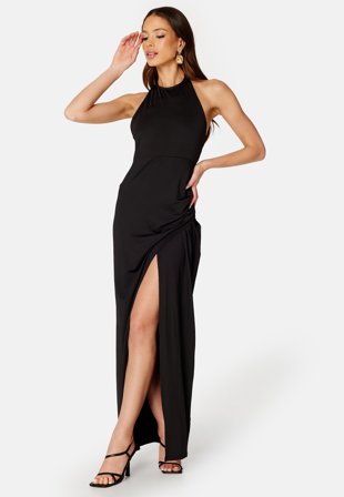 BUBBLEROOM Prissa Halterneck Gown Black Klær