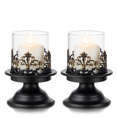 Chica Ljusstakar Ljusstake - Metall Ljusstakar för Matbord Öppen Spis Hylla Jul Fest Bröllop Födelsedag Förlovning Halloween Ramadan