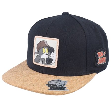 Tom & Jerry - Zwart snapback Cap - Tom Phone Black Cork Snapback @ Hatstore
