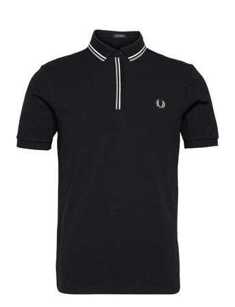 Tipped Placket Polo Polos Short-sleeved Musta Fred Perry